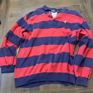 Striped Polo rugby shirt xl